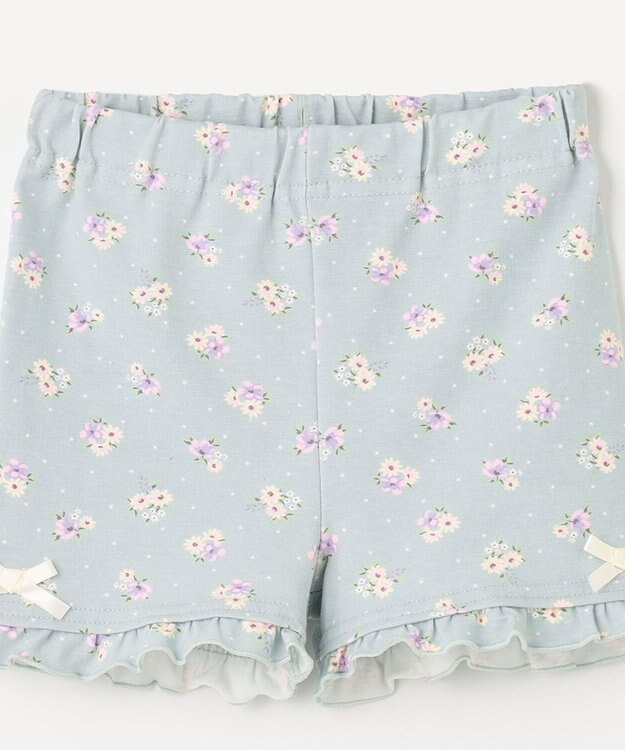 ANY KIDS 1分丈 スパッツ ミント×花柄