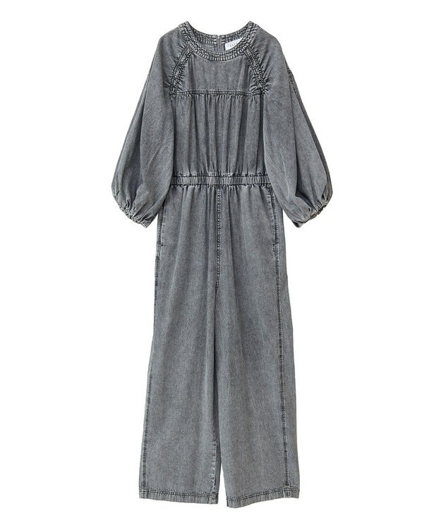 Green Parks ■ＥＳＣＡＲ　シャーリングデニムオールインワン Gray