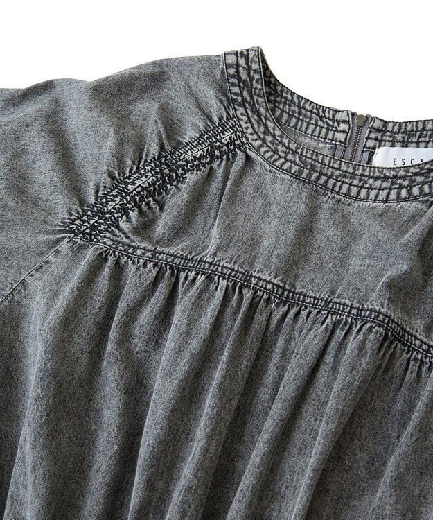 Green Parks ■ＥＳＣＡＲ　シャーリングデニムオールインワン Gray