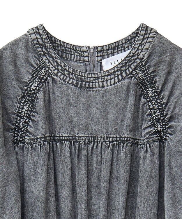 Green Parks ■ＥＳＣＡＲ　シャーリングデニムオールインワン Gray