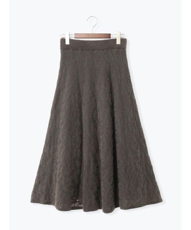 Te chichi 起毛レースニットスカート（セットアップ可）《2025winter catalog item》 チャコールグレー