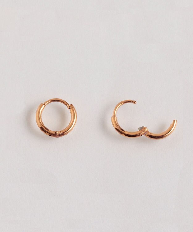 Phoebe 〈シリーズ累計販売10000点突破！〉〈金属アレルギー対応〉ミニフープピアス/サージカルステンレス　ローズゴールド ローズゴールド