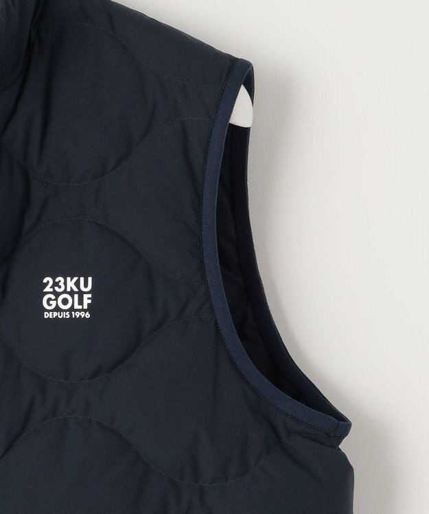 23区GOLF 両面使える【MEN/キングサイズ】リバーシブル ダウンベスト ネイビー系