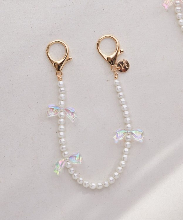 Maison de FLEUR オーロラリボンパールチャーム Clear