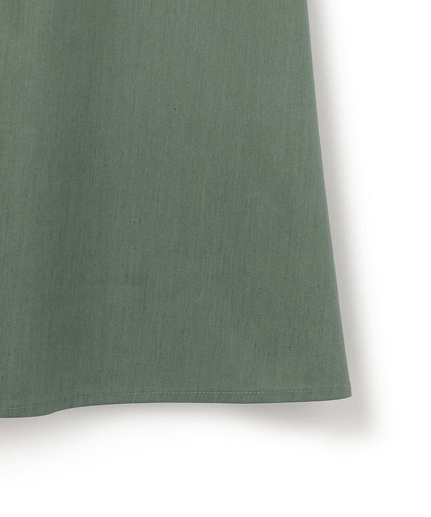 23区 【接触冷感/撥水加工】ストレッチブロード ギャザースカート セージグリーン系