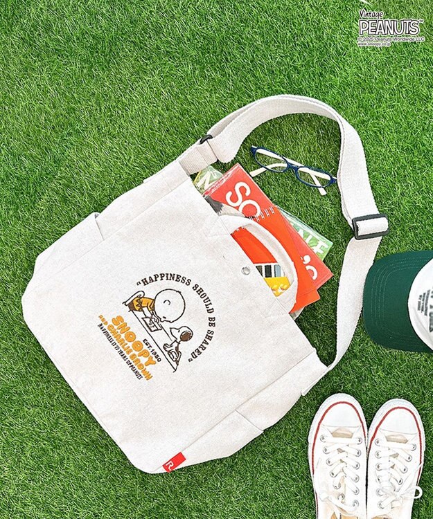 ROOTOTE 8467【ルートート】スヌーピー IP.ミディアム.2way.ピーナッツ-0X 01：オートミール