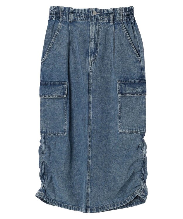 Green Parks ・ＥＬＥＮＣＡＲＥ　ＤＵＥ　カーゴデニムスカート Light Indigo