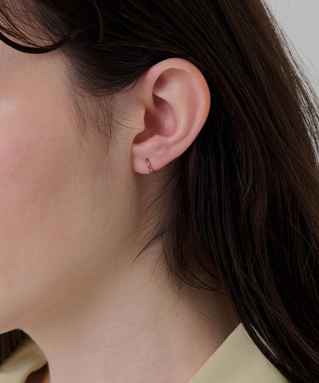 Phoebe 〈シリーズ累計販売10000点突破！〉〈金属アレルギー対応〉ミニフープピアス/サージカルステンレス　ローズゴールド ローズゴールド