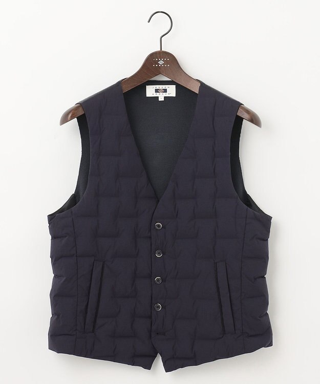 JOSEPH ABBOUD 【インナーダウン対応】2WAYストレッチダウンベスト ネイビー系