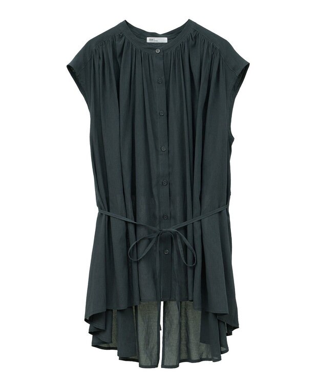 CRAFT STANDARD BOUTIQUE ヴィンテージボイルバックデザインブラウス Charcoal Gray