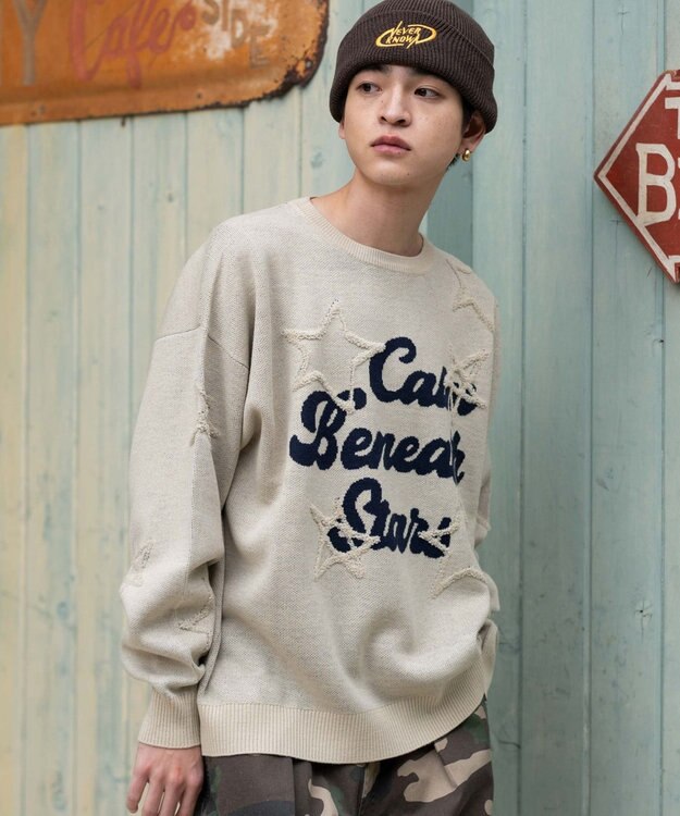 WEGO 【ユニセックス着用ITEM】パイルジャガードプルオーバー ホワイト