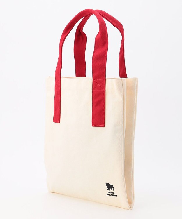 J.PRESS YORK STREET 【UNISEX】マルチカラーキャンバス トートバック アイボリー系1