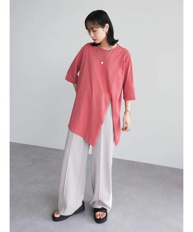 Green Parks アシメトリーデザインチュニック Pink