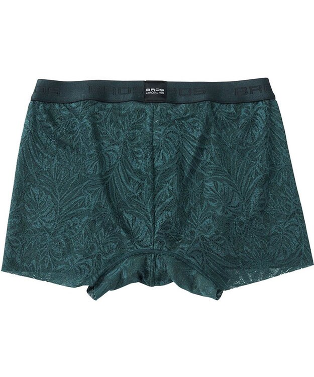 WACOAL MEN ボクサーパンツ【レースボクサー】フロント快適グラマラス 通気性 フリーなカッティング(裾部分) 前閉じ レース 下着 GT3341 /ブロス バイ ワコールメン グリーン