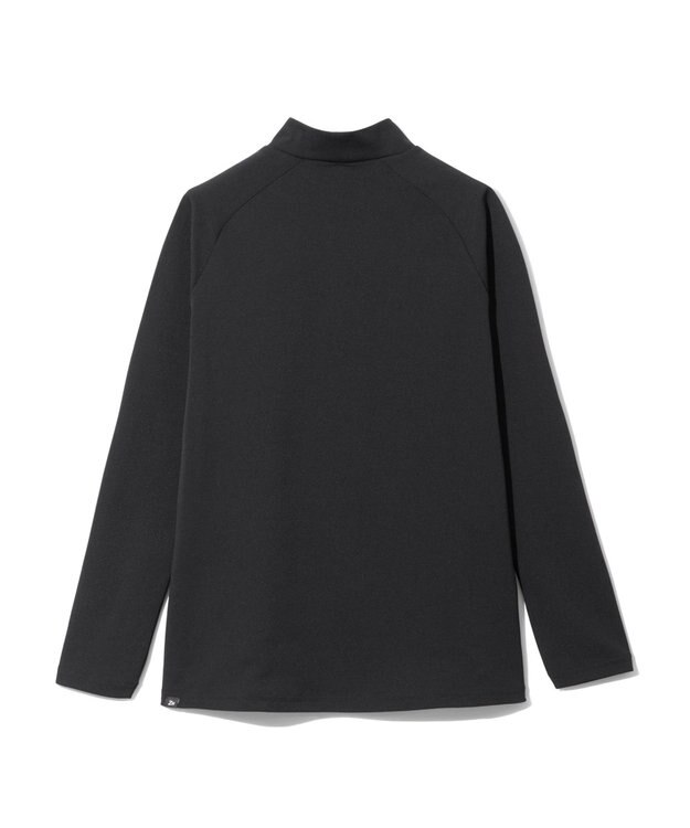 ZERO HALLIBURTON 【雑誌掲載・吸汗速乾・UVケア】 鹿の子 モックネックロングシャツ ZHG-W4A 1b 82872 ゴルフウェア ブラック