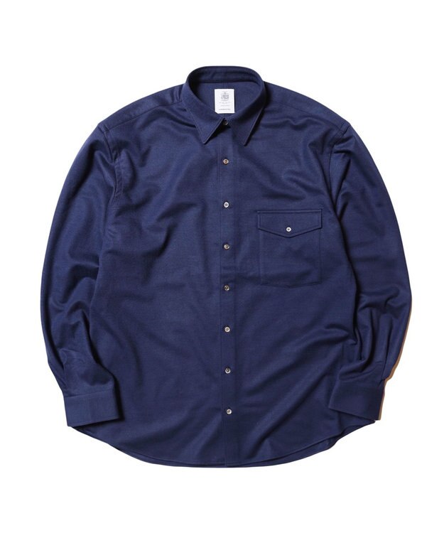 J.PRESS MEN 【J.PRESS ORIGINALS】SUPER FLANNEL JERSEY SHIRT / JAPAN MADE ネイビー系