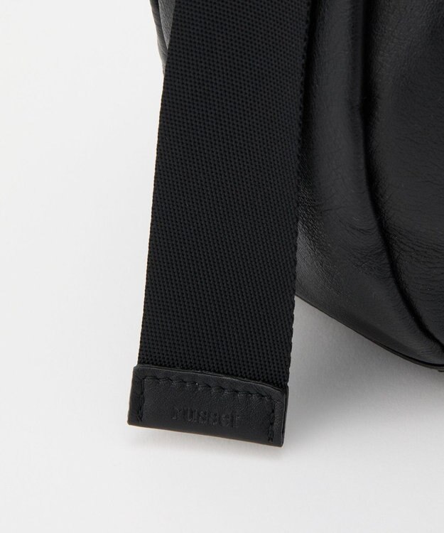 russet ≪ショルダーバッグ人気NO.1モデル≫ソフトレザーラウンドビッグショルダーバッグ(CE-1325-WEB) Black2（シルバー金具）