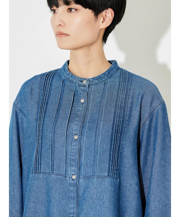 AMERICAN HOLIC デニムブザムバックボタンチュニック Indigo