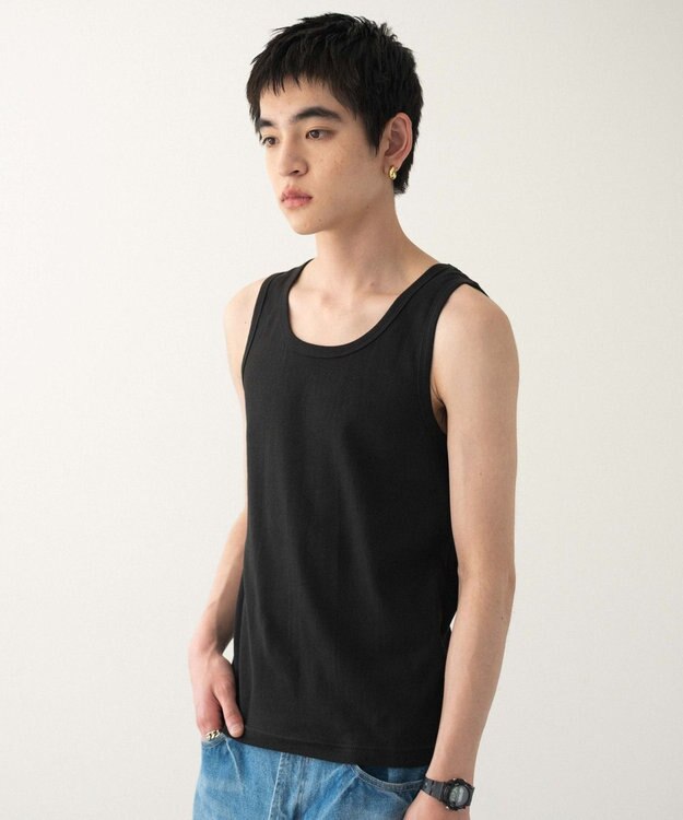 WEGO リブタンクトップ ブラック