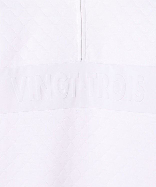 23区GOLF 【MEN】ウェーブキルトジャガードプルオーバー ホワイト系