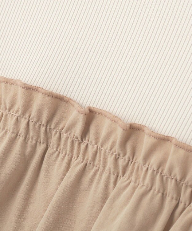 Green Parks ペプラムドッキングワンピース Light Beige