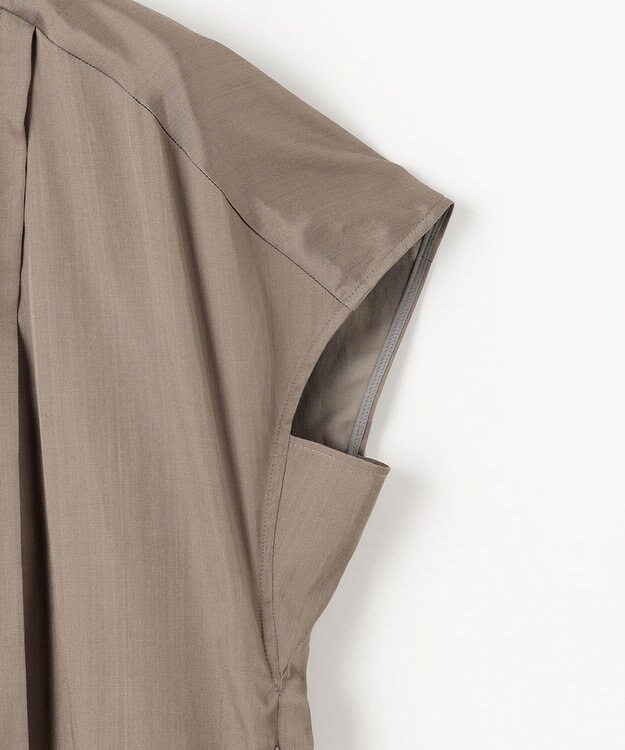 自由区 S 【洗える】シルキータック ワンピース シナモン