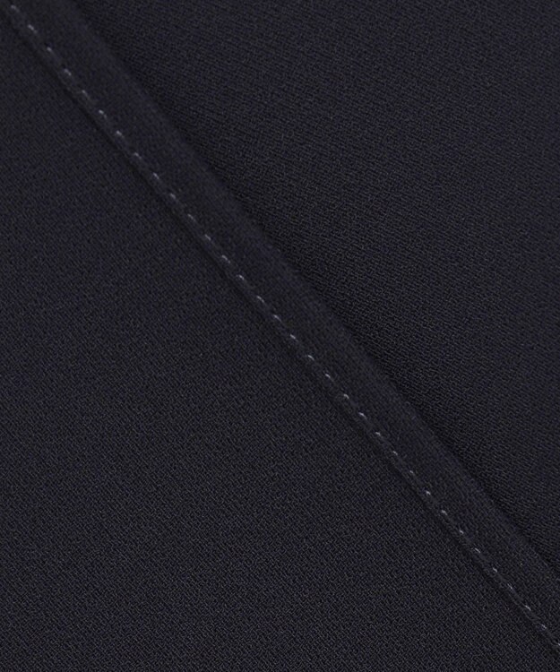 BEIGE， 【洗える】JASMINE / スタンドカラージップブラウス Navy