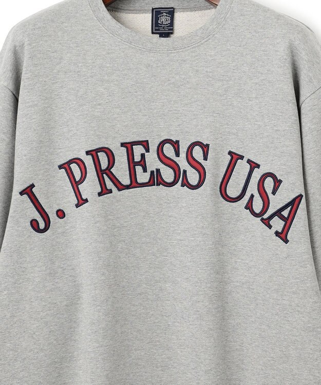 J.PRESS MEN 【J.PRESS ORIGINALS】FABRIC LOGO SWEATSHIRT ライトグレー系