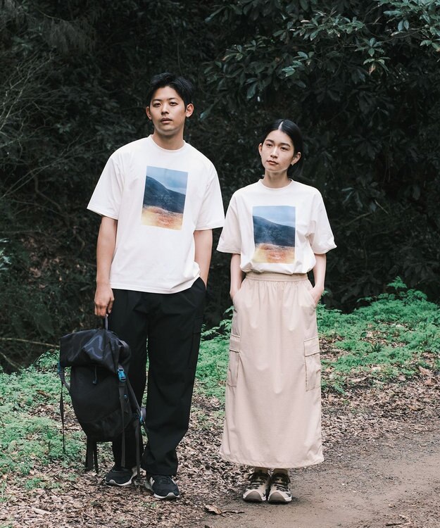 SHARE PARK LADIES 【UVカット・吸水速乾・ストレッチ・軽量 】フォトプリントTシャツ（S・Mサイズ） ホワイト系