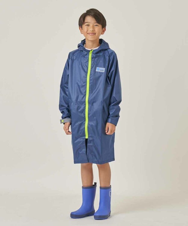 BEAMS SCHOOL レインコート ランドセル対応／収納袋付き ネイビー