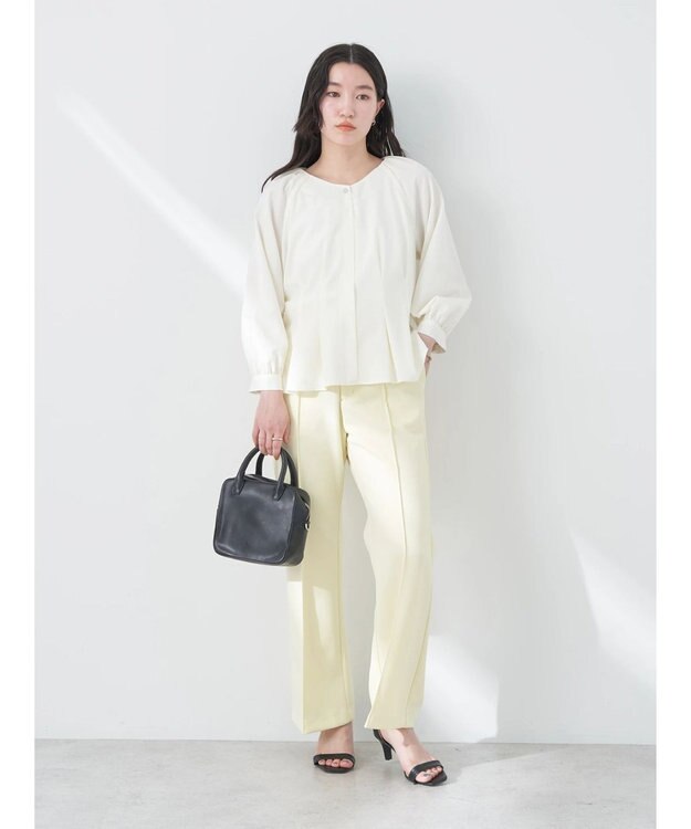 earth music&ecology ペプラムブラウス Ivory