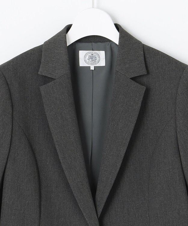 J.PRESS LADIES 【洗える】アルガンシルク テーラード ジャケット グレー系