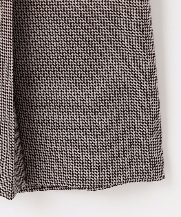 ANY 【洗濯機可能/ウエストゴム/ポケット付】ウーリッシュフラノボックスプリーツスカート ベージュ ガンクラブ