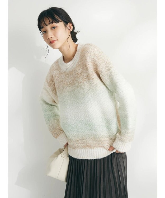 CRAFT STANDARD BOUTIQUE グラデーションクルーネックプルオーバー Ivory