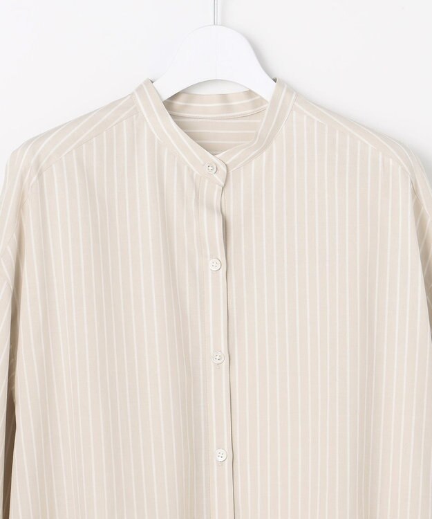 自由区 L エンブロイダリーブロードバンドカラー ブラウス フラックス×オフ