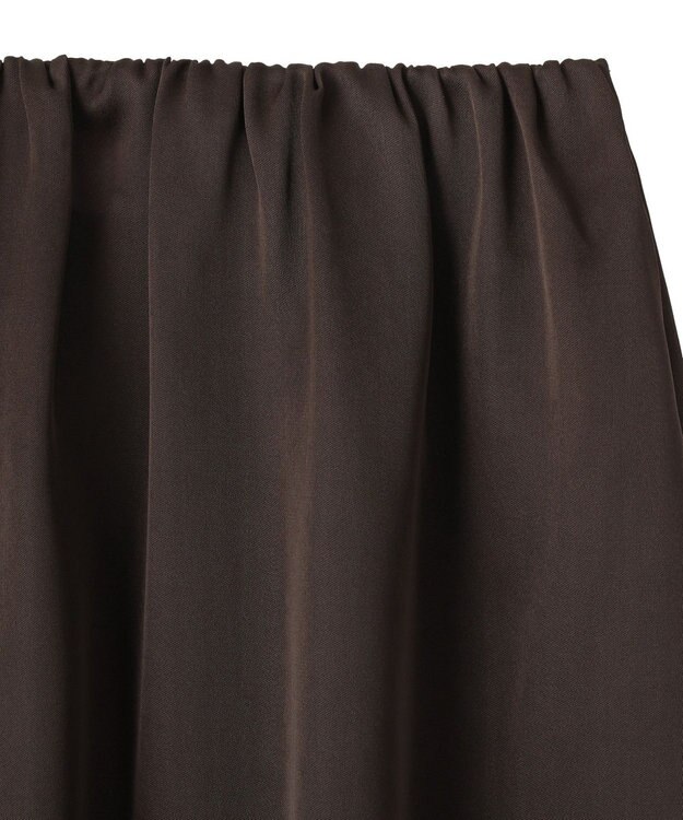 YECCA VECCA サテンフレアスカート Brown