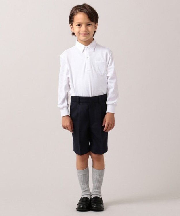 J.PRESS KIDS 【100-130㎝】ギャバタッサー ハーフパンツ ネイビー系