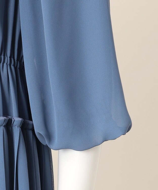 23区 L 【APPLAUDIR】シフォンジョーゼット ドレス ブルー系