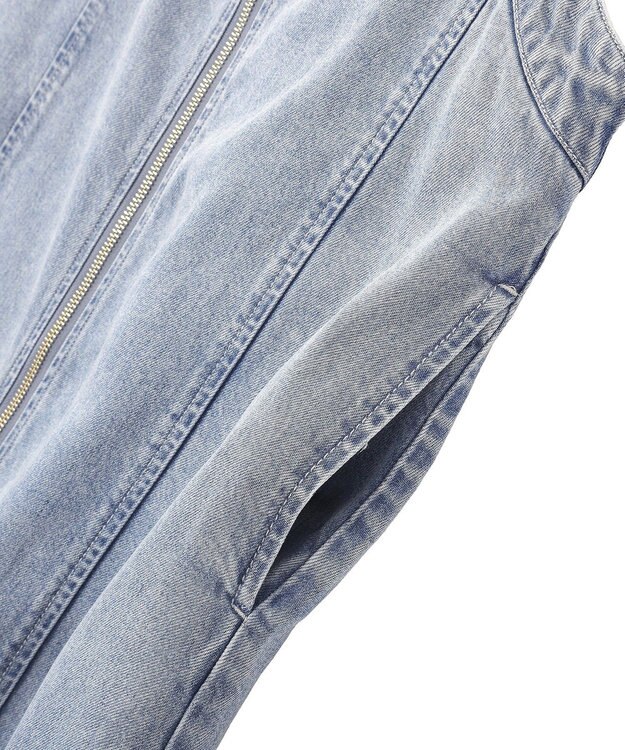 earth music&ecology ダブルジップデニムキャミワンピース Indigo