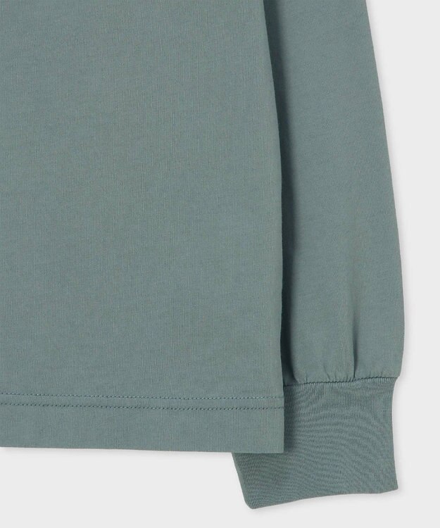 Paul Smith キャット プリント 長袖Tシャツ グレイッシュブルー