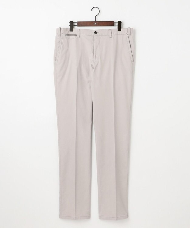 JOSEPH ABBOUD 【キングサイズ・ウエストも伸びる！オーガニックコットン使用・25AW】トリコチンストレッチ パンツ ライトグレー系