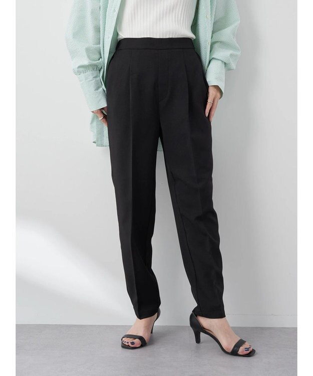 earth music&ecology テーパードパンツ Black