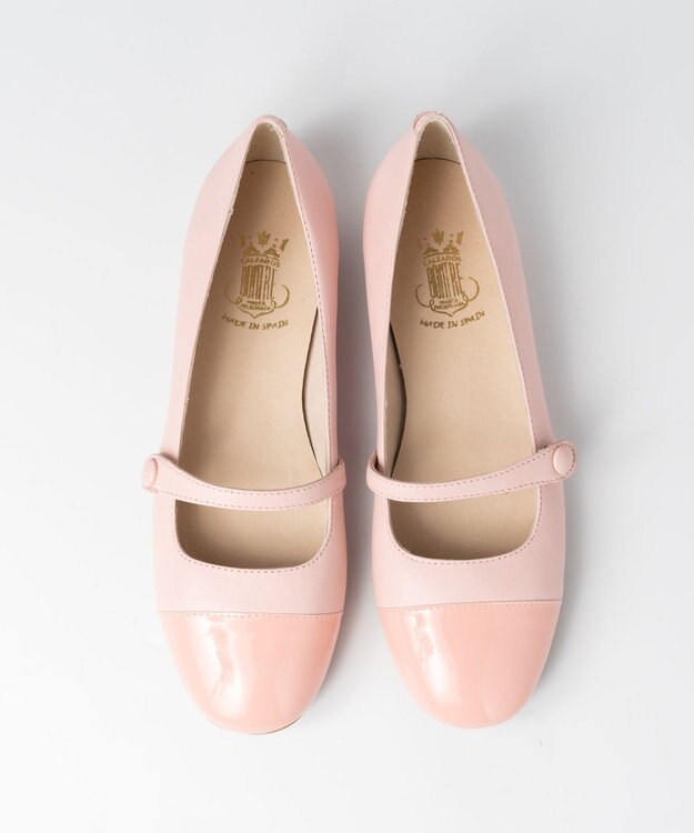 BONTRE 【BONTRE/ボントレ】コンビストラップパンプス/40051-US ピンク