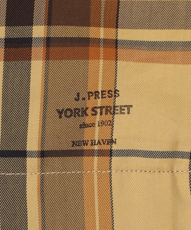 J.PRESS YORK STREET 【UNISEX】ツイルチェック シャツ オレンジ系3