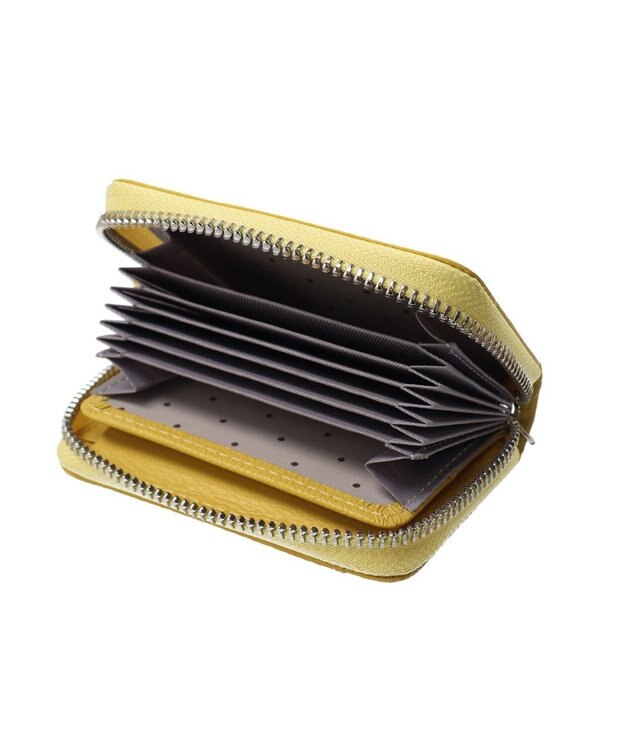 UNBILLION ペルケ perche / ドット刺繍ジャバラチャームウォレットショルダー イエロー