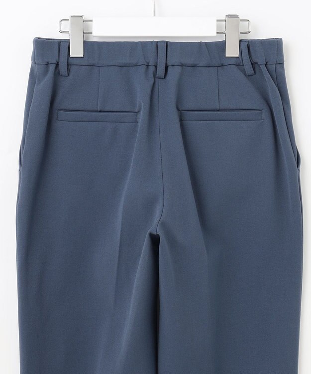 自由区 【裏起毛/撥水加工】TRギャバ テーパードパンツ ダルブルー系