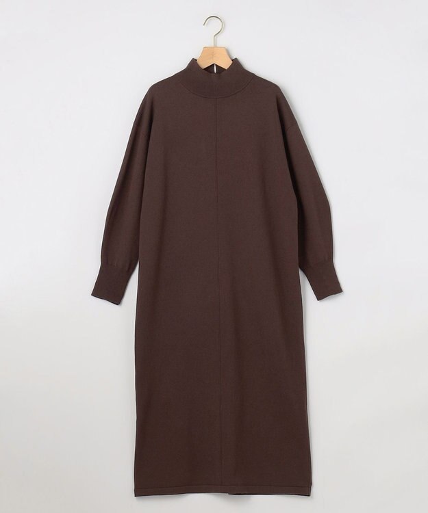 組曲 【WEB限定】スムースストレッチニット ワンピース ダークブラウン系