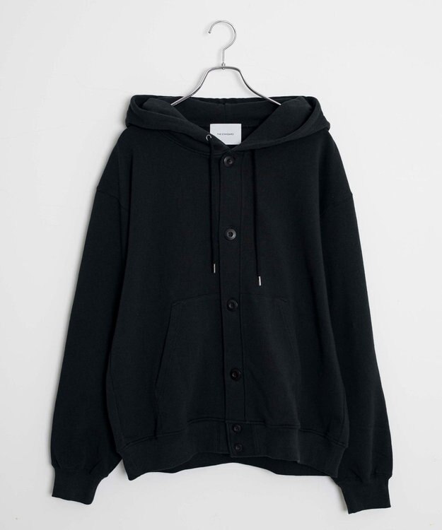 WEGO 【ユニセックス着用ITEM】スウェットボタンカーディガン ブラック