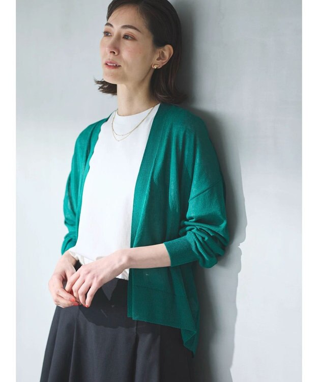 Green Parks 接触冷感ゆったりカーデ Green