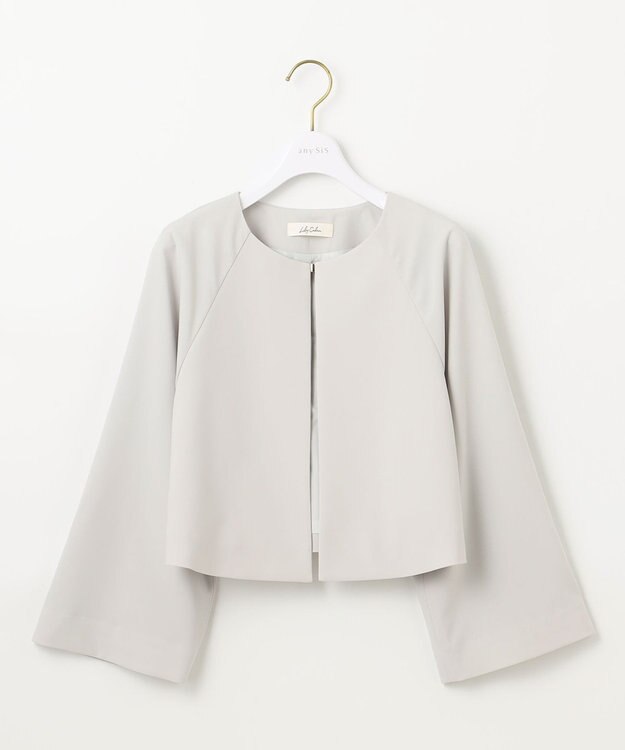 ANY SIS S 【洗える】セレモニークロップド ジャケット グレー